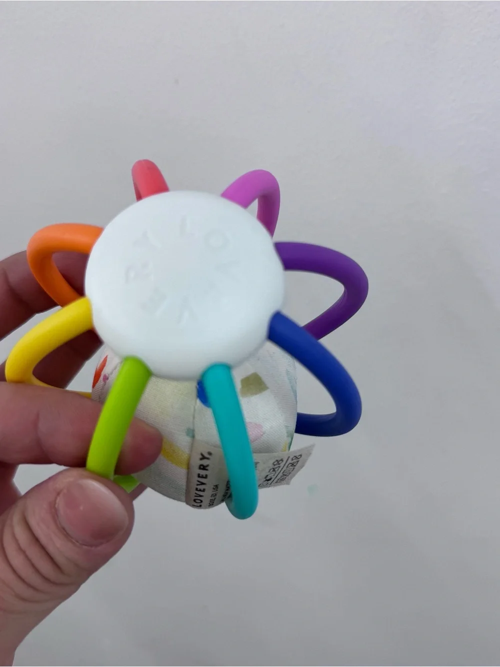 Lovevery Montessori Sensory Links Grasping Ball Baby Toy Teether Rainbow Silicon